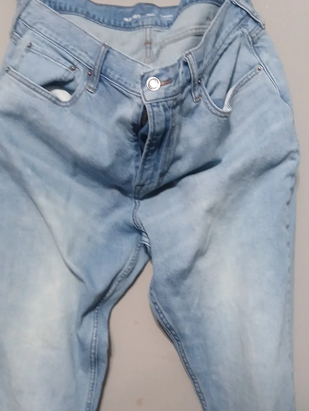 Mens 38x32 Old Navy Light Wash Straight Leg Jeans